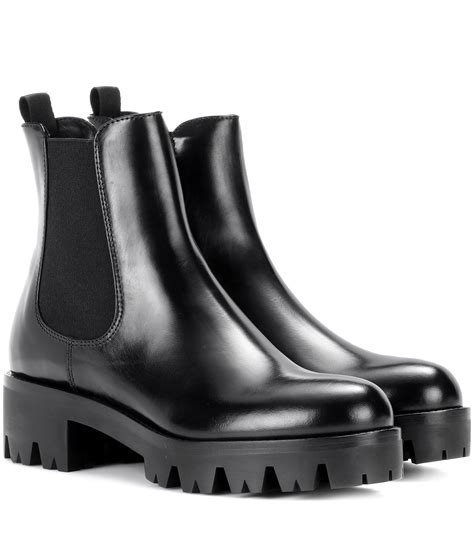 prada black combat boots|Prada chelsea boots women's.